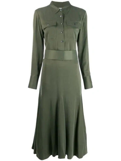 EQUIPMENT LONGSLEEVED SHIRT DRESS - 绿色
