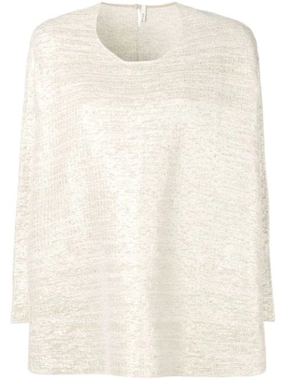 Shop Boboutic Loose Fitting Sweater In Neutrals