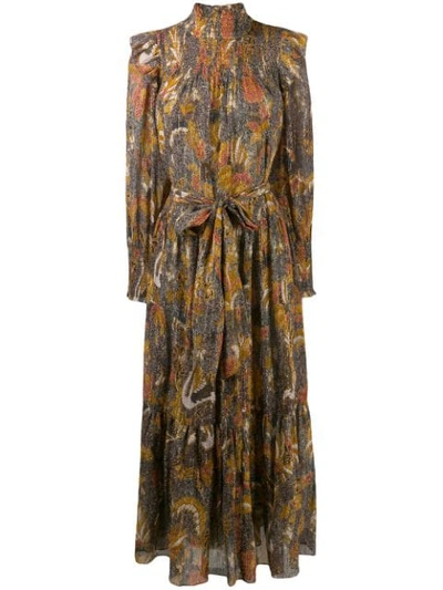 Shop Ulla Johnson Ruffle Dress In Brown