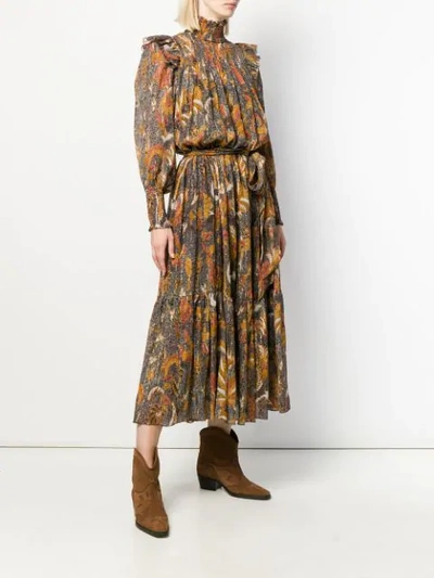 Shop Ulla Johnson Ruffle Dress In Brown