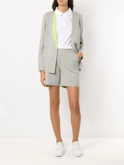 Shop Mara Mac Panelled Blazer In Grey