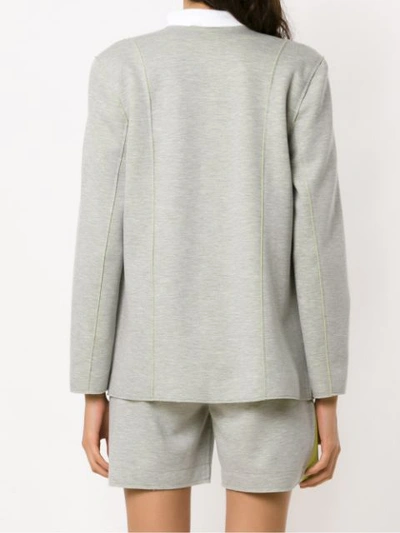 Shop Mara Mac Panelled Blazer In Grey