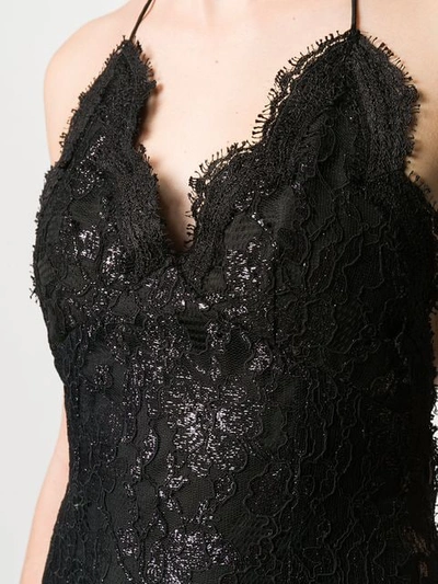 Shop Alessandra Rich Halterneck Fishtail Gown In 900 Black