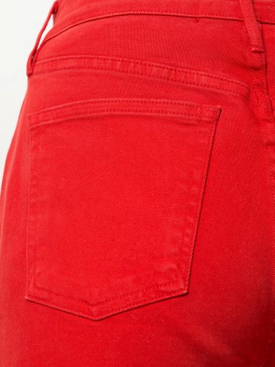Shop 3x1 Shelter Wide Leg Cropped Jeans In Red