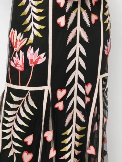 Shop Temperley London Rosy V-neck Dress In Black ,multicolour