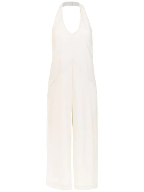 white jumpsuit halter neck