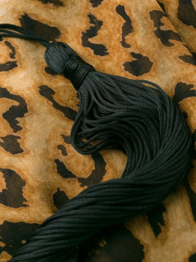 Shop Nili Lotan Belted Leopard Print Dress In Brown