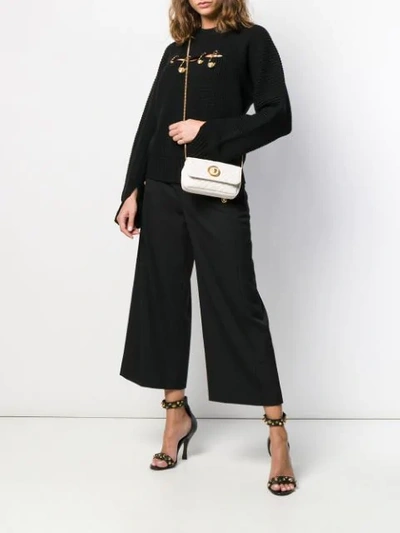 Shop Versace Medusa Buttons Culottes In Black