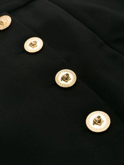 Shop Versace Medusa Buttons Culottes In Black