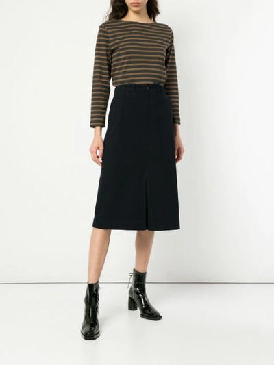 Shop Margaret Howell Striped T In Brown