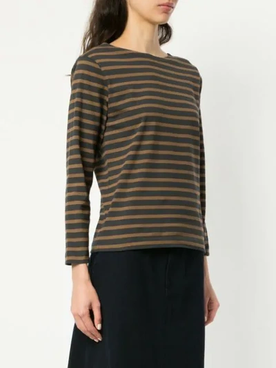 Shop Margaret Howell Striped T In Brown