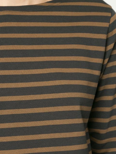 Shop Margaret Howell Striped T In Brown