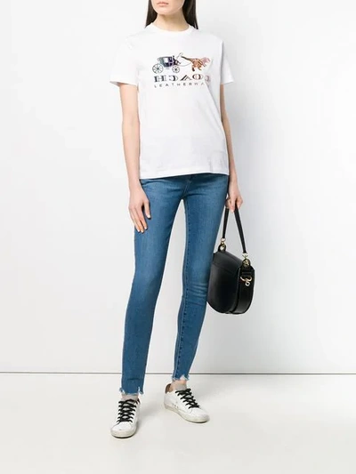 Shop Coach Mirrored Rexy Print T In White