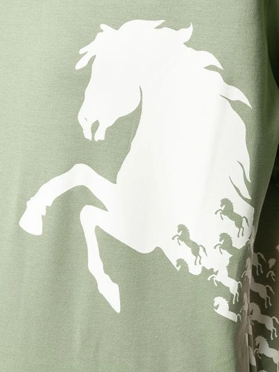 Shop Chloé Horse Print T In Green