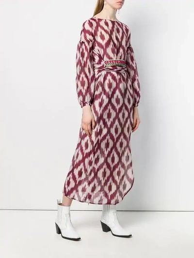 Shop Bazar Deluxe Ethnic Print Dress In Purple