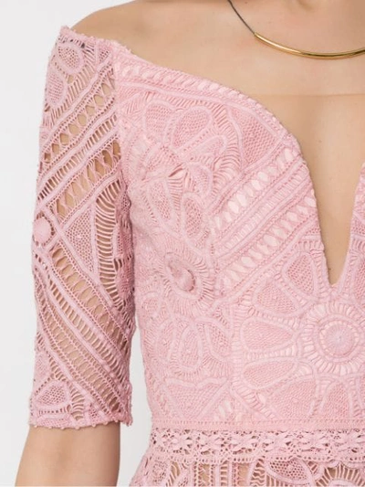Shop Martha Medeiros Tai Lace Top In Pink
