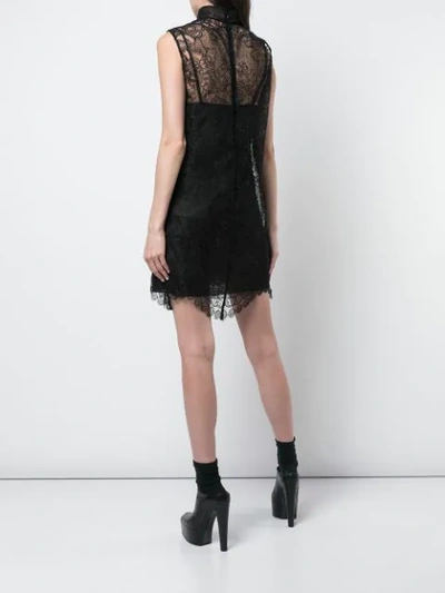 Shop Vera Wang Sleevless Tunic Dress In Black