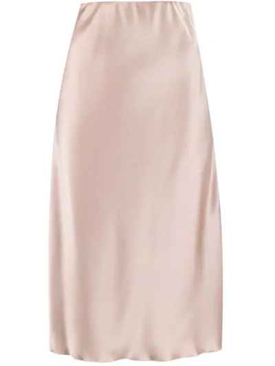 Shop Nanushka Zarina Satin Slip Skirt In Neutrals