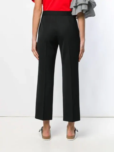 Shop Stella Mccartney Cropped Tailored Trousers In Black