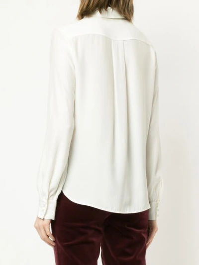 Shop Frame Bow Tie Blouse In White