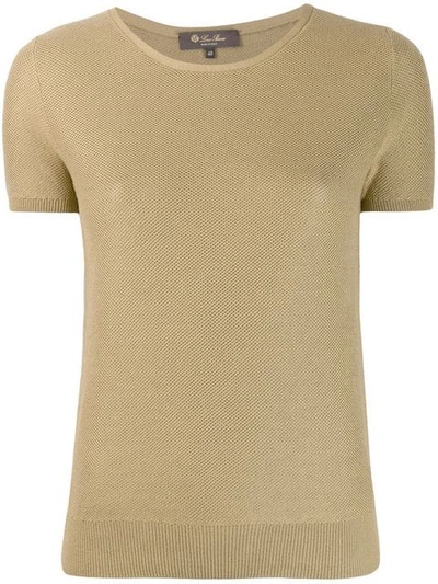 Shop Loro Piana Girocollo Beausoleil T-shirt In Db24 Khaki