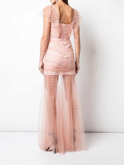 Shop Alice Mccall Layered Evening Dress In Pink
