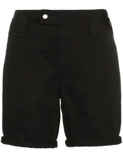 Shop Saint Laurent Knee Length Military Shorts In Black