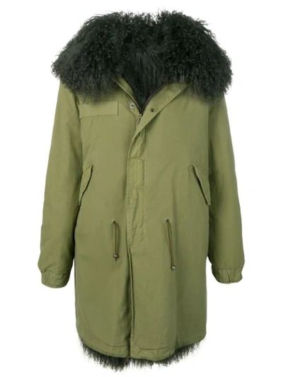 Shop Mr & Mrs Italy Shearling-lined Parka In Green
