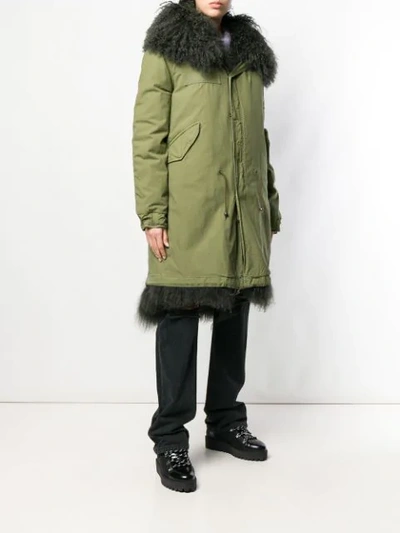 Shop Mr & Mrs Italy Shearling-lined Parka In Green
