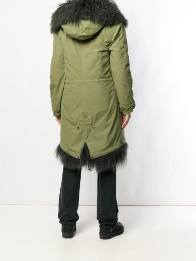 Shop Mr & Mrs Italy Shearling-lined Parka In Green