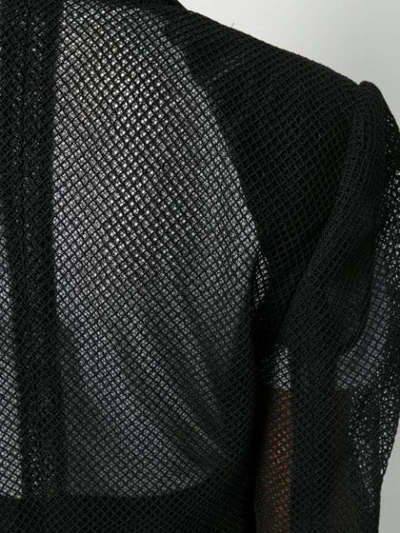 Shop Dolce & Gabbana Mesh Single-breasted Blazer In Black