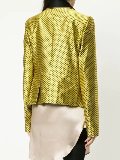 Shop Haider Ackermann Contrast Lapel Blazer In Gold