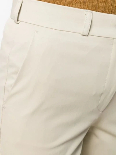 Shop Etro Tapered Cropped Chinos In Neutrals