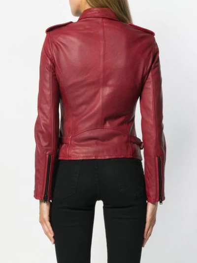 Shop Iro Biker Jacket In Red