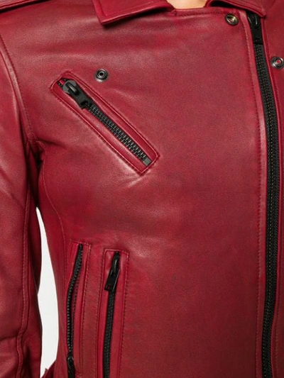 Shop Iro Biker Jacket In Red