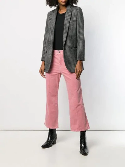 Shop Isabel Marant Étoile Anyree Velvet Trousers In Pink