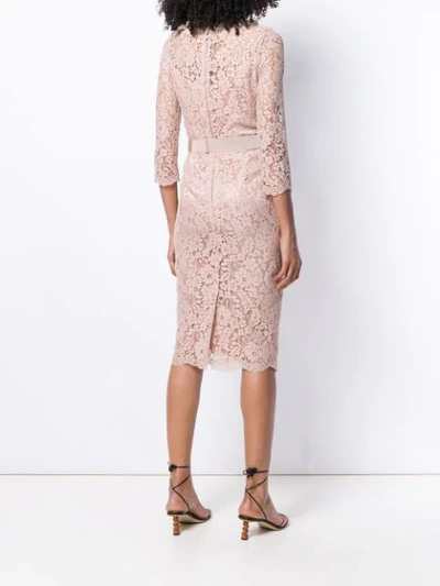Shop Goat Venus Lace Fitted Dress In Pink