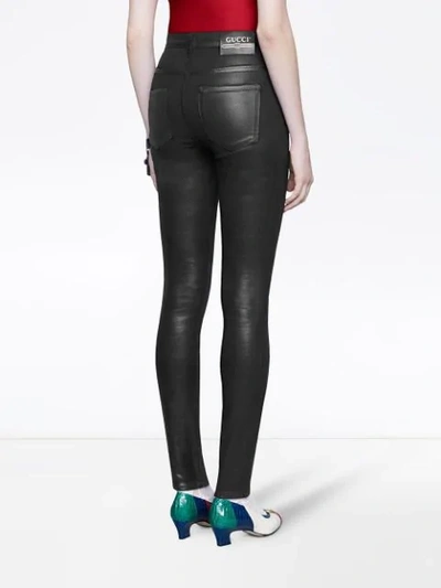 Shop Gucci Denim Skinny Pant In Black