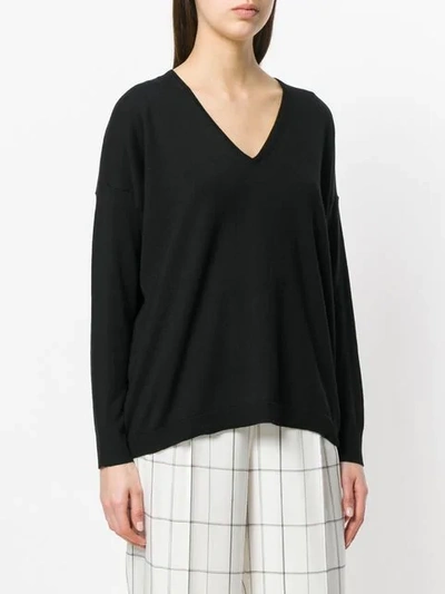 Shop 6397 Lightweight V-neck Jumper In Black