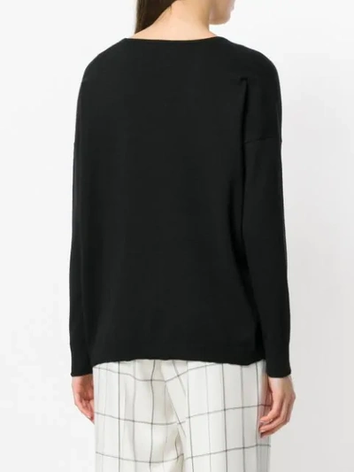 Shop 6397 Lightweight V-neck Jumper In Black