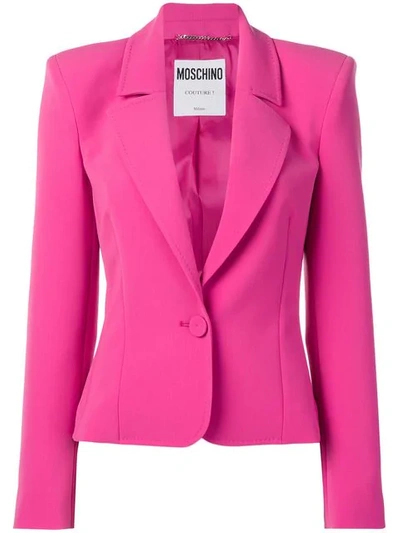 Shop Moschino Cadi Jacket In Pink