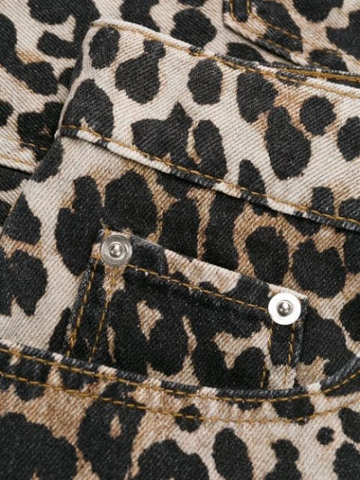 Shop Ganni Leopard Print Mini Skirt In Neutrals