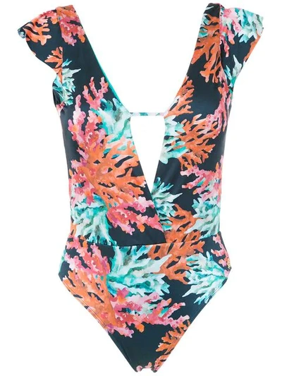 Shop Brigitte Printed Swimsuit In Multicolour