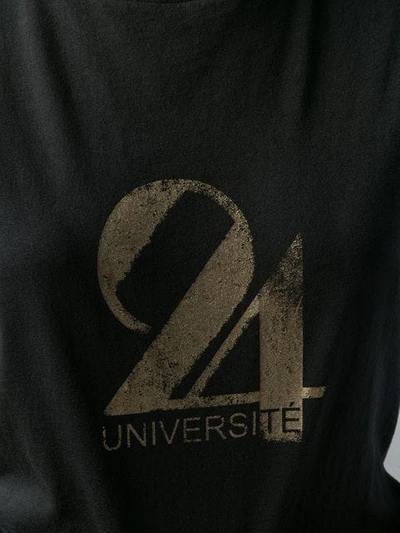 Shop Saint Laurent Université-print T-shirt In Black