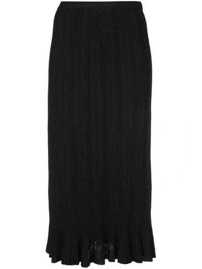 Shop Proenza Schouler Plissé Knit Skirt In Black