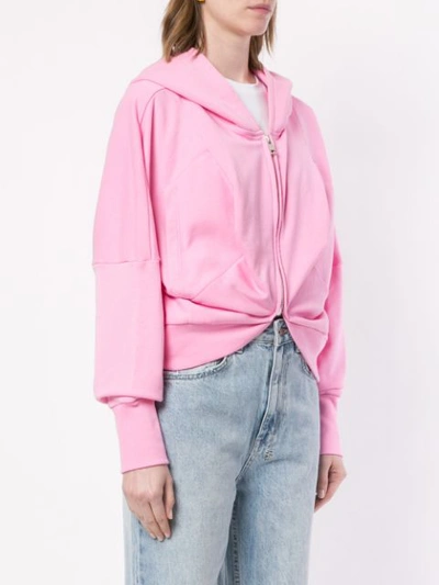 Shop Msgm Geraffte Jacke In Pink