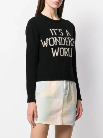 Shop Alberta Ferretti It's A Wonderful World Sweater In Black