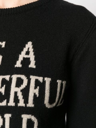 Shop Alberta Ferretti It's A Wonderful World Sweater In Black