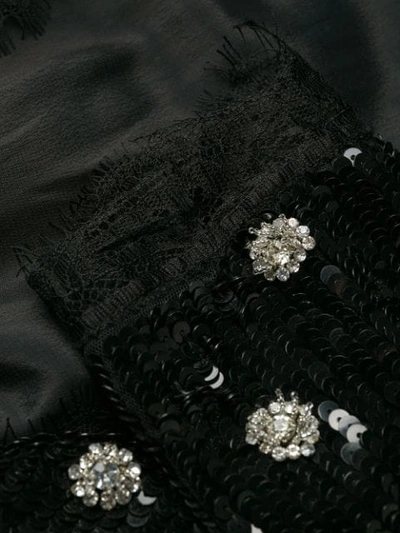 Shop Amen Sequined Mini Dress In Black