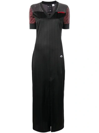 Shop Adidas Originals By Alexander Wang Fitted Long Dress In Black